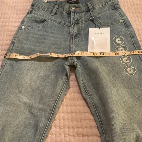 CHANEL Light blue Straight Women's Jeans - Picture 11 of 16